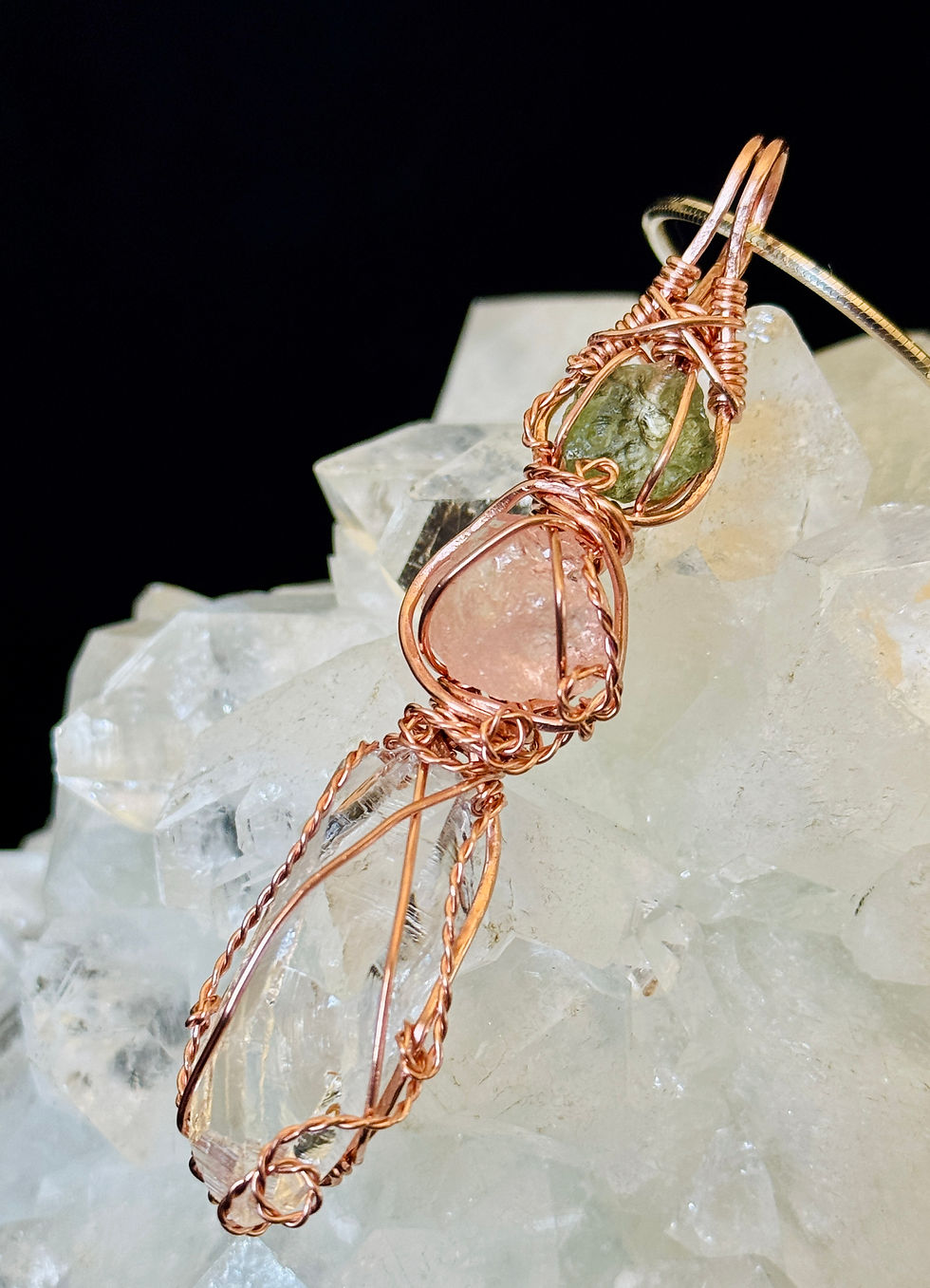 Thumbnail: Lemurian, Morganite & Moldavite Goddess Vibe Pendant [VIDEO]