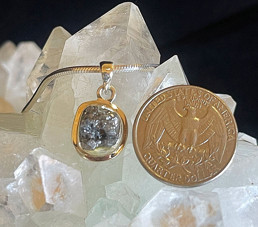 Thumbnail: Raw Diamond Druzy Pendant