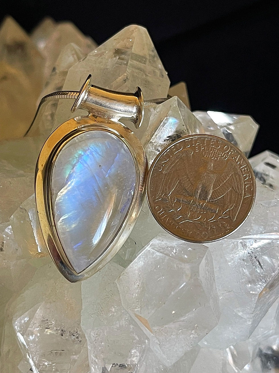 Thumbnail: Blue Flash Moonstone Pendant 