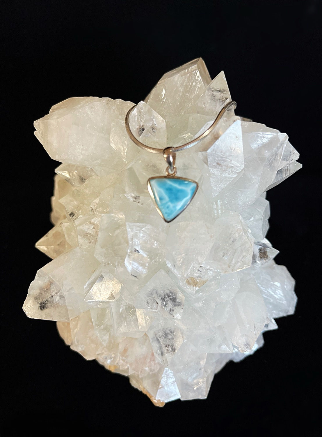 Larimar Silver Pendant 