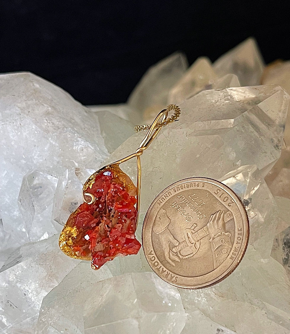 Thumbnail: Gold Fused Vanadinite Pendant