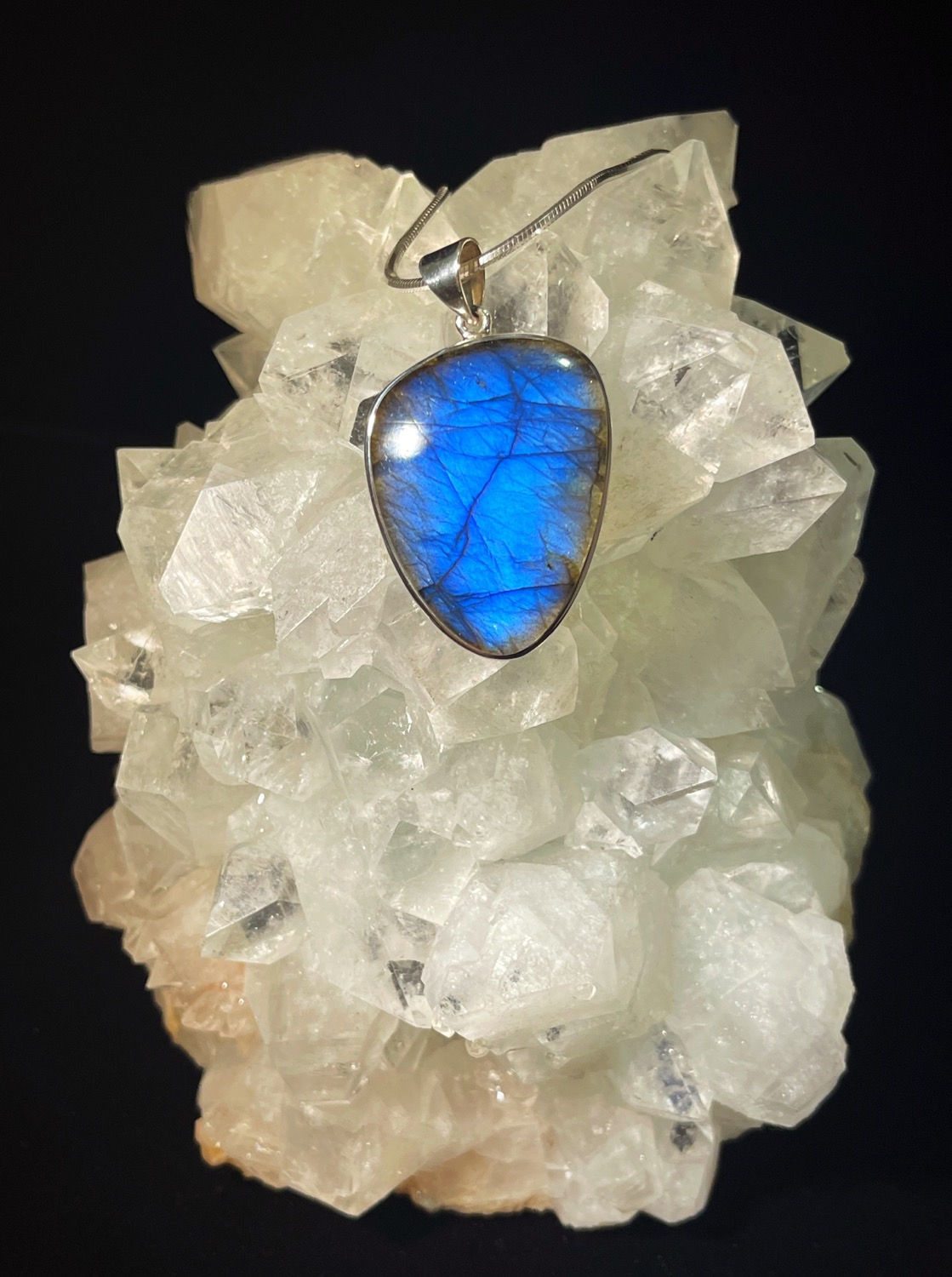Indigo Blue Flash Labradorite Pendant