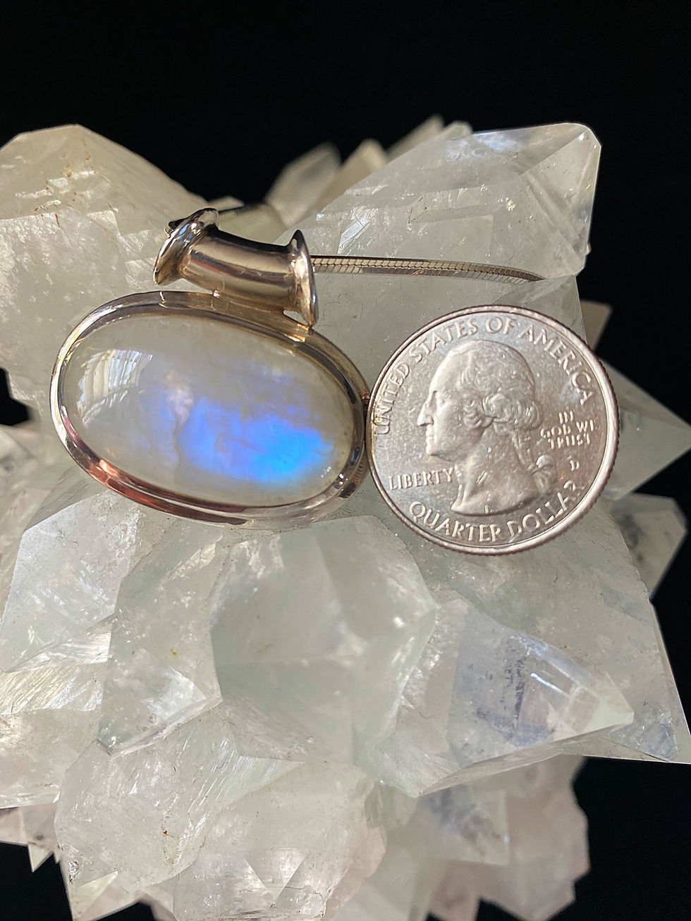 Thumbnail: Blue Flash Moonstone Pendant