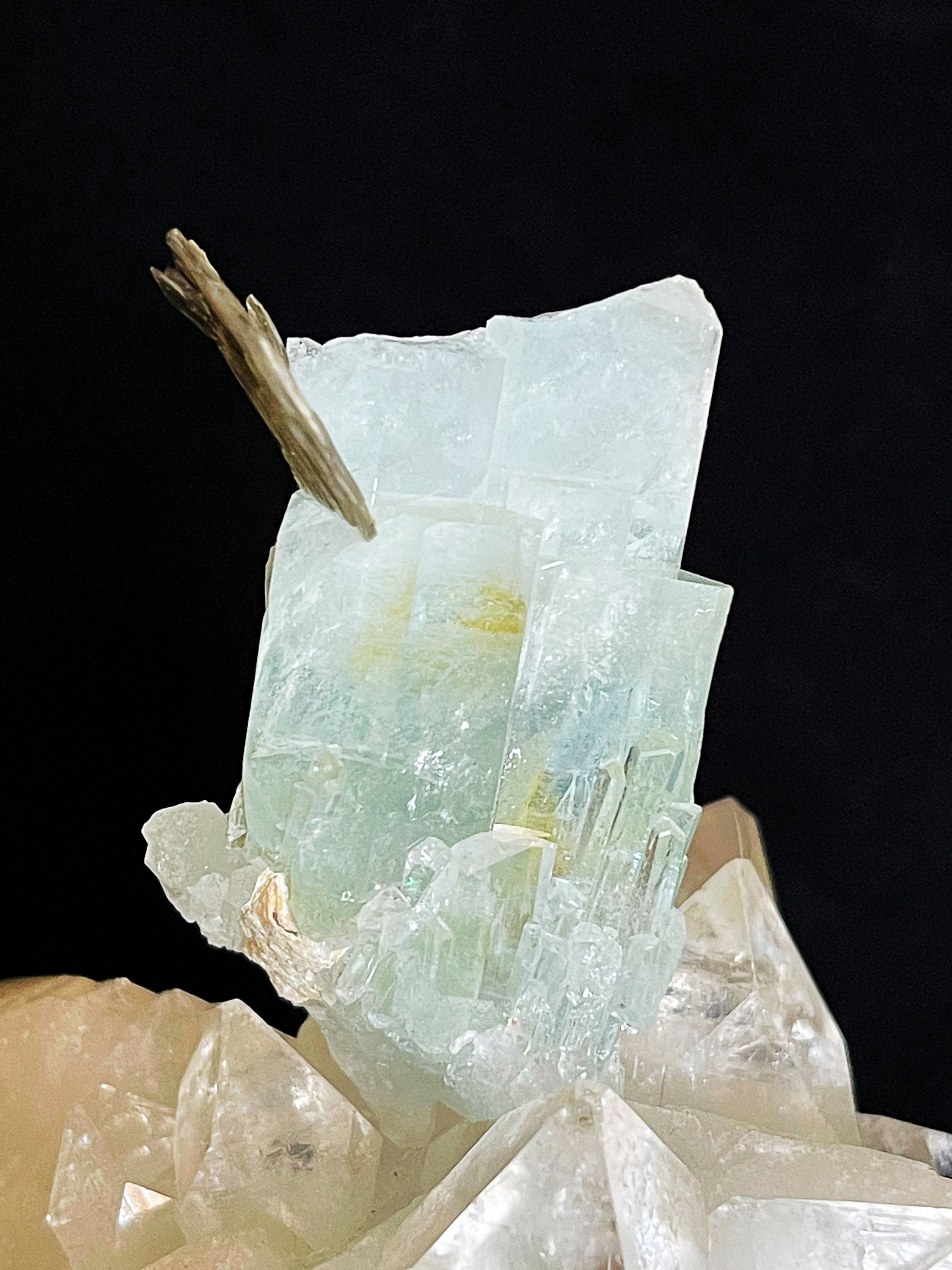 Blue Ice Aquamarine & Muscovite Specimen