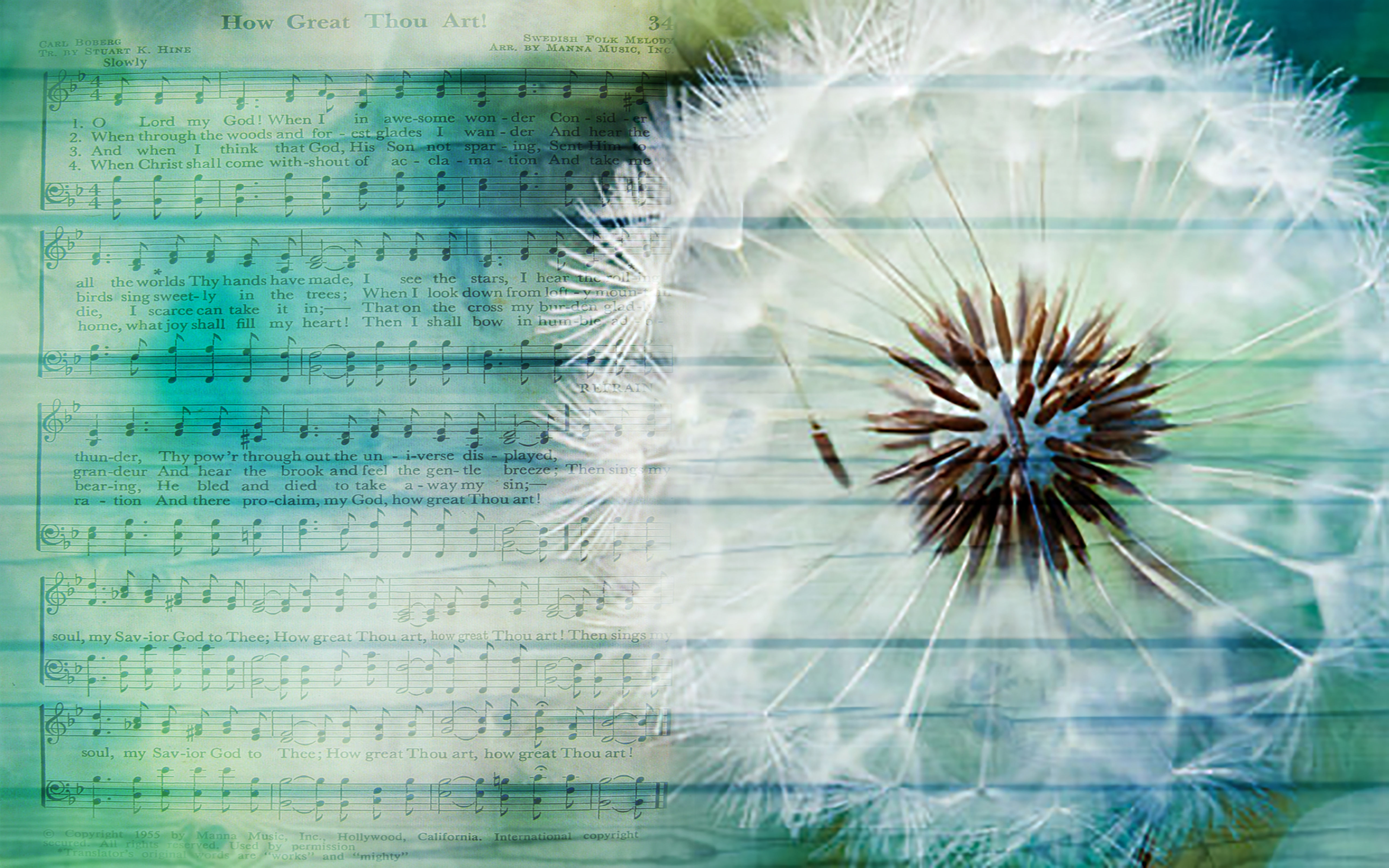 How Great Thou Art Dandelion 16x20 Canvas Wall Art