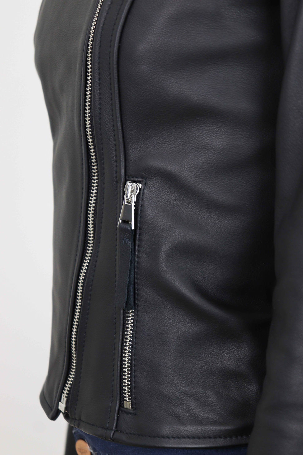 Miniaturbild: Genuine Leather Black Jacket - Smogg Clothing