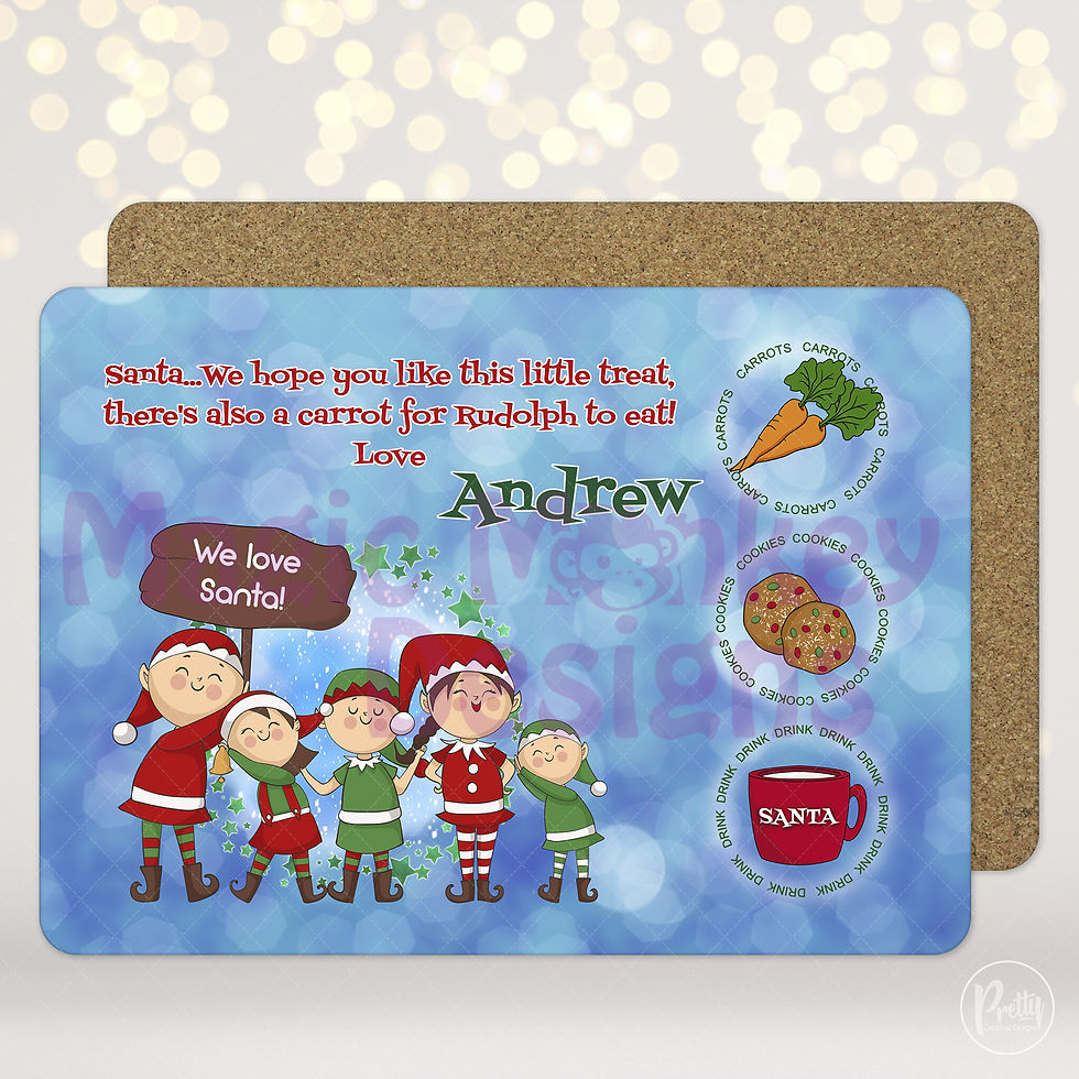 Thumbnail: Blue Santa Treat Mats