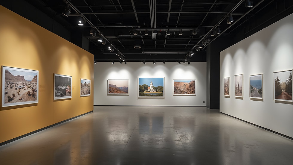 Vista general de óptica moderna con variedad de monturas en exhibición