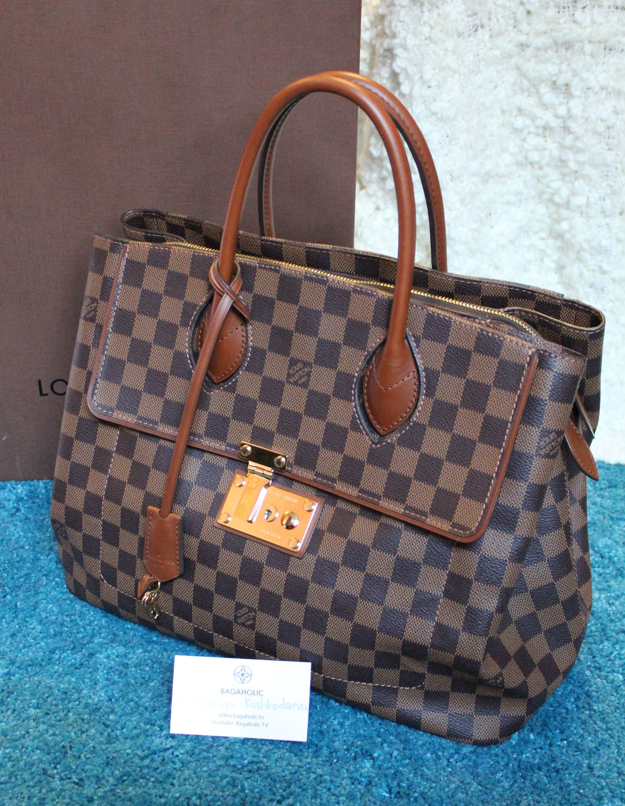 SOLD Louis Vuitton Ascot Damier Ebene Bag
