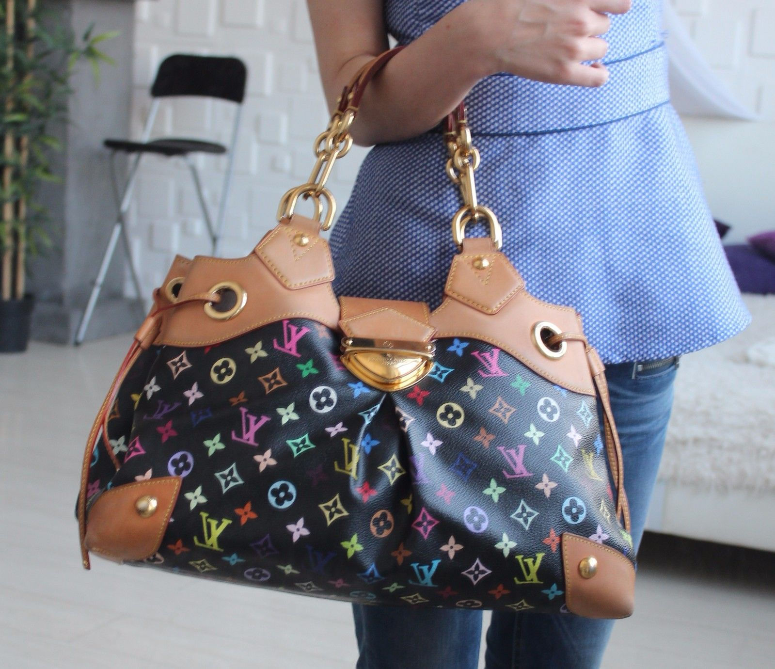 SOLD Louis Vuitton Multicolor Black Ursula Bag