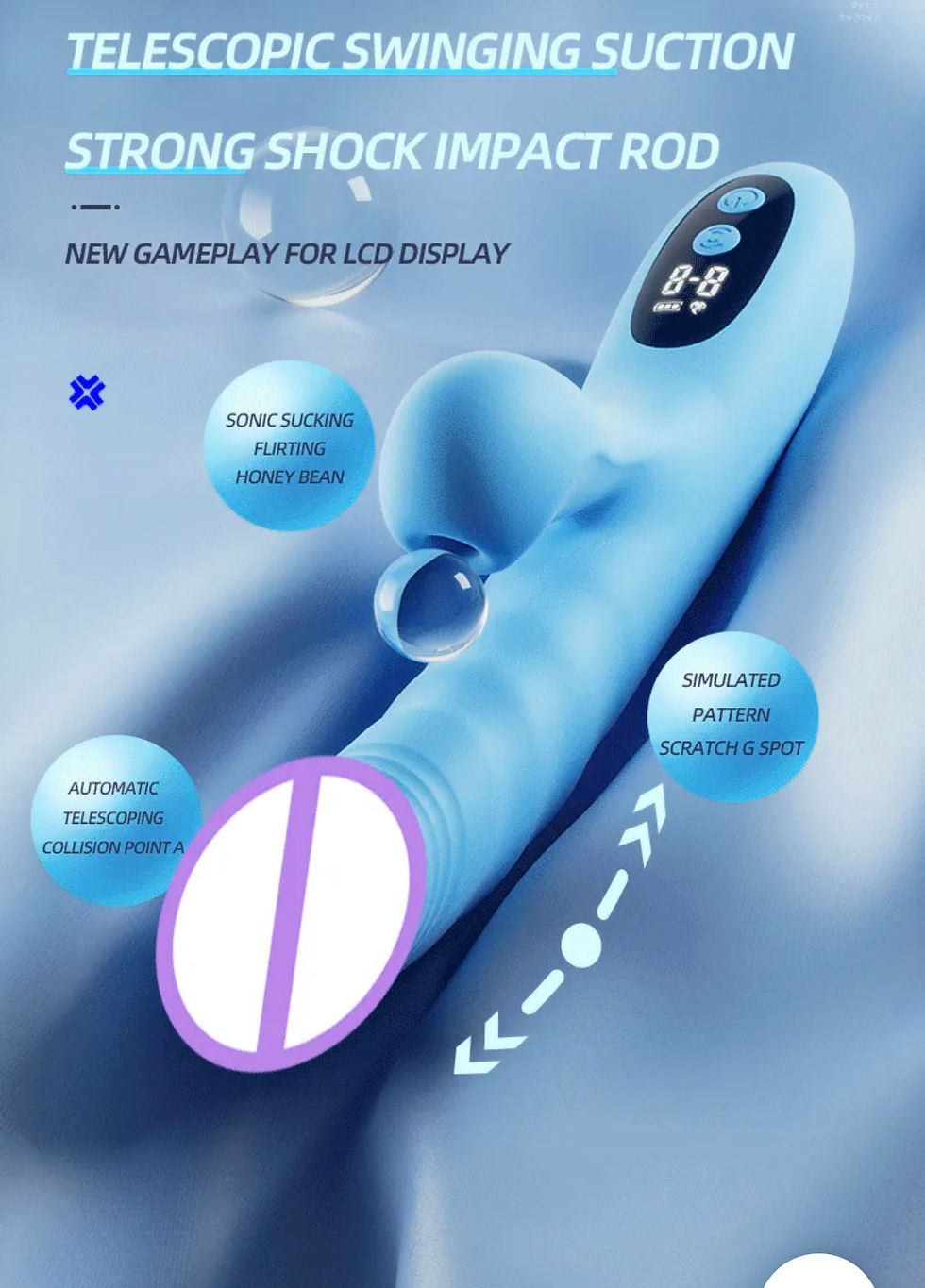 Miniatura: Vibrador /Sugador vaivém LED🥰