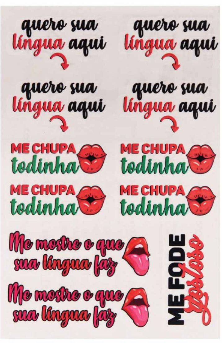 Miniatura: SEXY TATOO CARTELA DE TATUAGENS TEMPORÁRIAS PROIBIDÃO 15 X 10 CM SEDUX