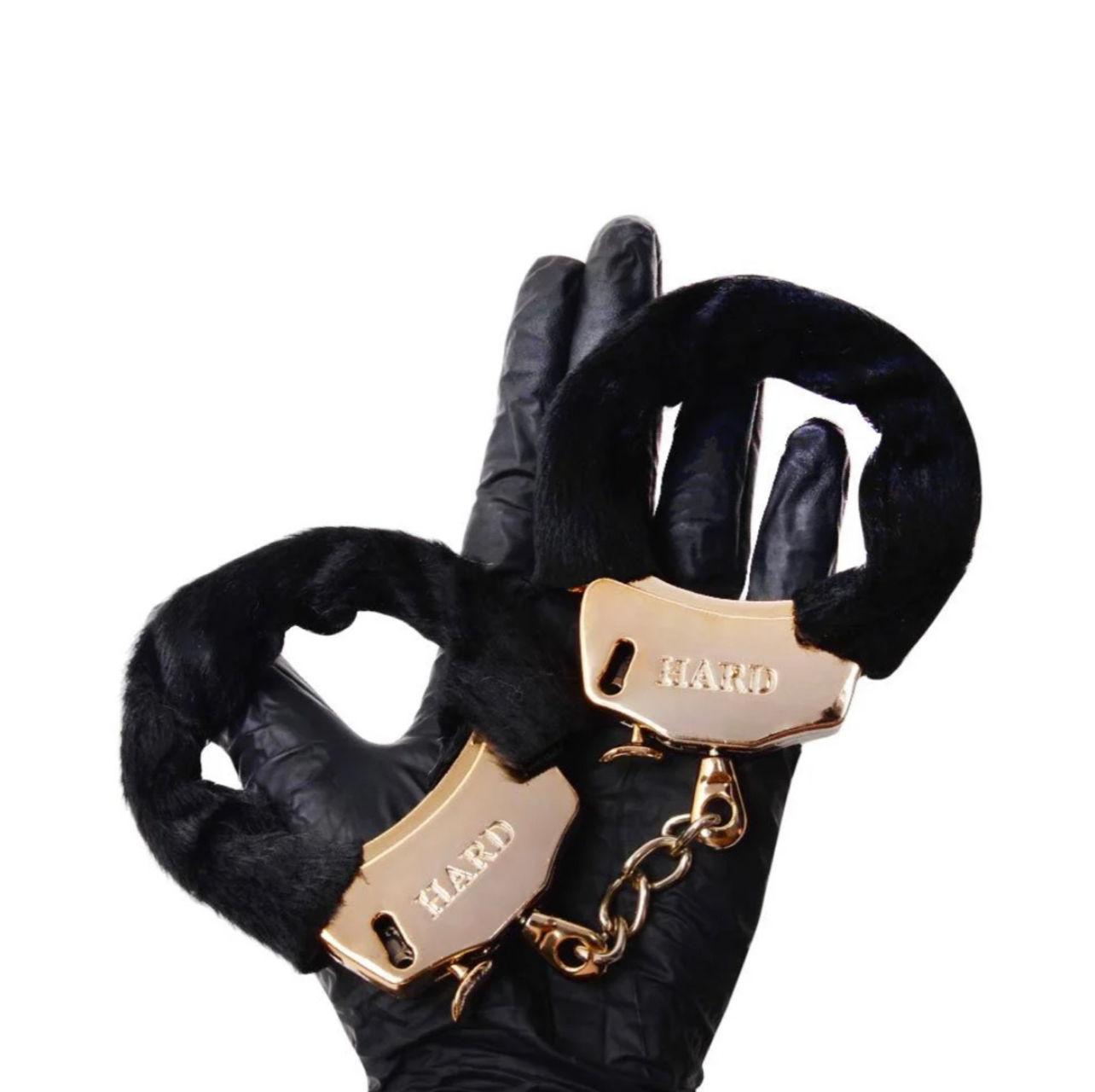 Algema Dourada Com Pelúcia Less Abs Hard cor Preta