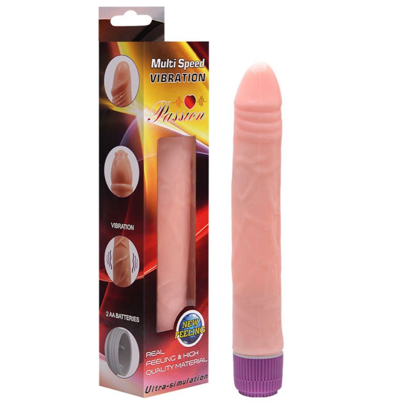 Pênis De Borracha Vibrador 24 X 3,6Cm Gtoys