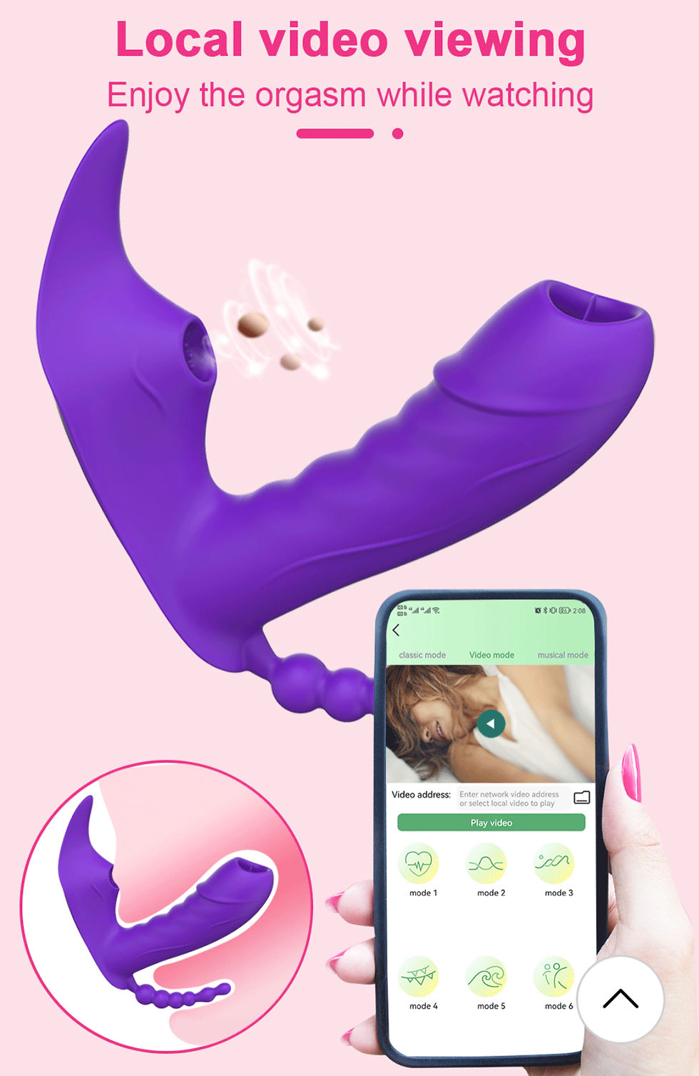 Miniatura: Vibrador 3 em 1 casal