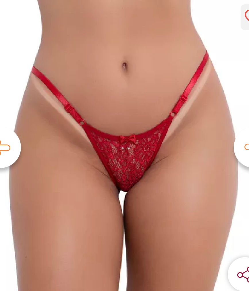 Miniatura: Calcinha com Lacinho e LED que Pisca Ajustável Diversão ao Cubo