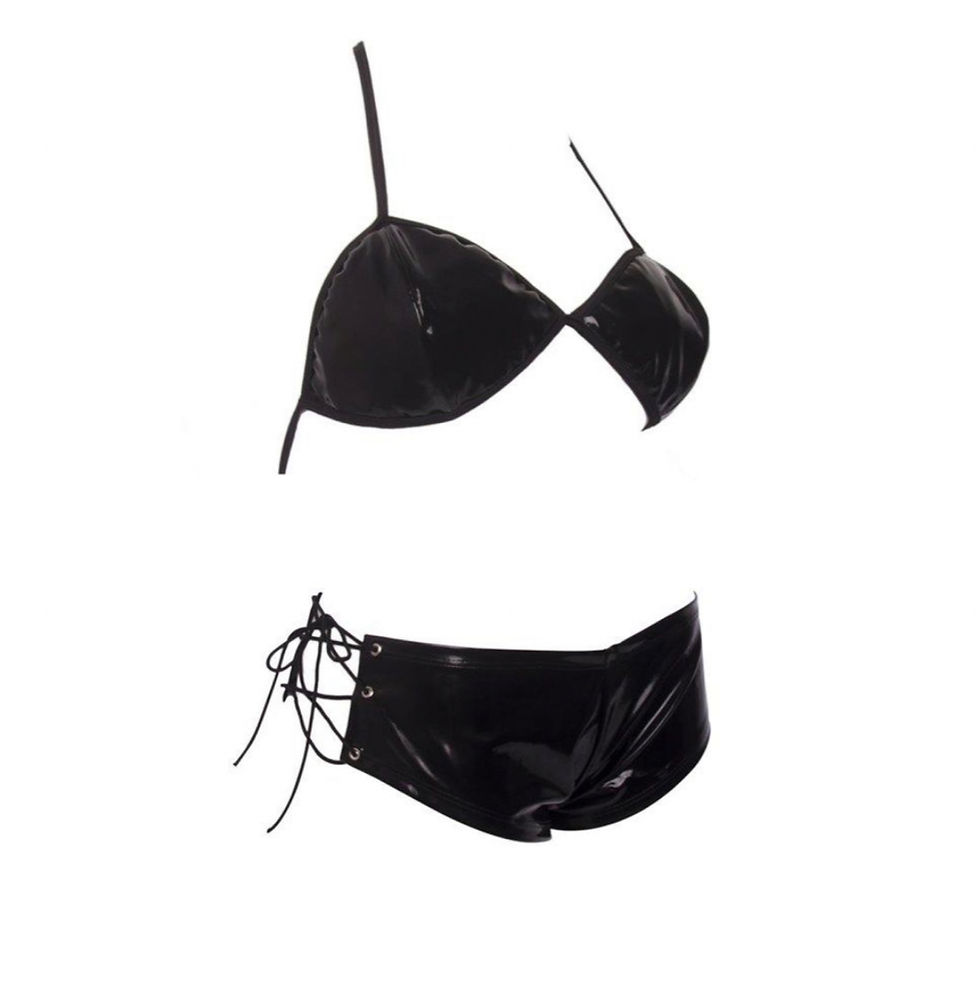 Miniatura: Conjunto Short E Top Vinil Black Submission Sexy Fantasy