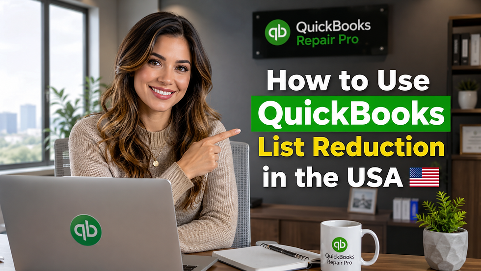 QuickBooks List Reduction Guide USA 2026 Complete