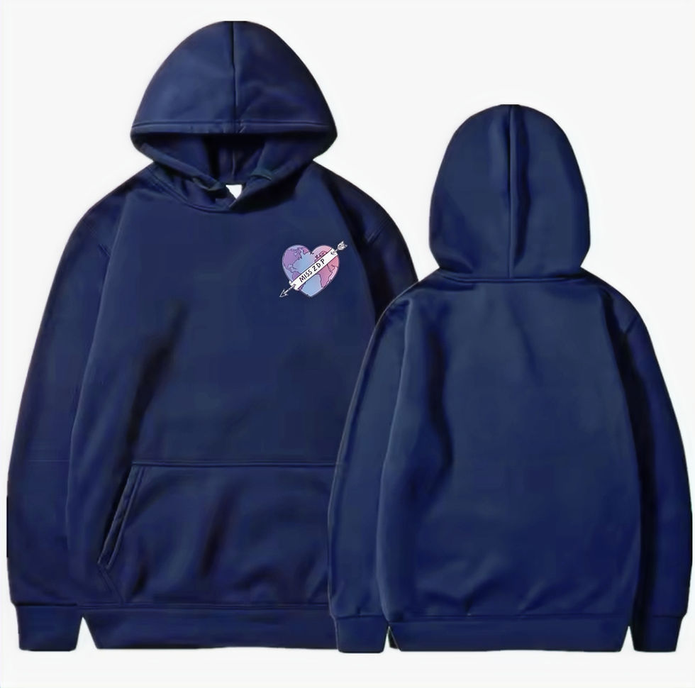 Thumbnail: Navy Mundo Loves Zeudi Hoodie