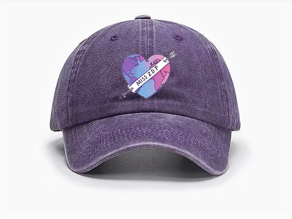 Thumbnail: Purple Mundo Loves Zeudi Baseball Cap