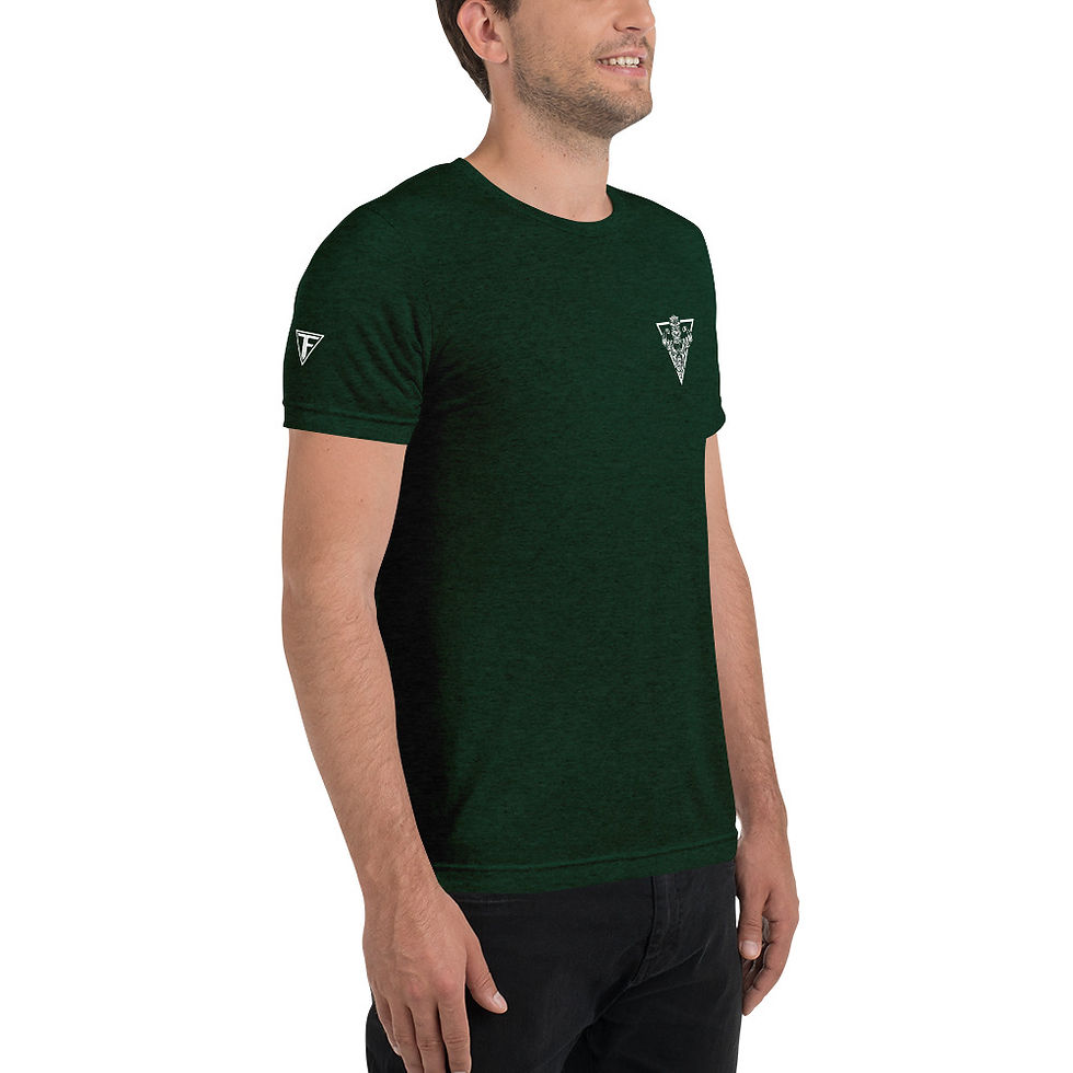 Thumbnail: Tiki Fitness Monochrome (White) Tri-Blend T-Shirt 