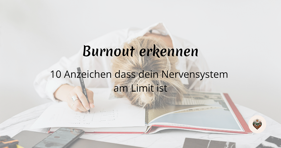 Erschöpfte Frau die nicht mehr kann - Burnout erkennen und Nervensystemregulation mit somatischem Coaching, In Munay