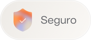 Insígnia de escudo com ícone em gradiente e o rótulo "Segurança"