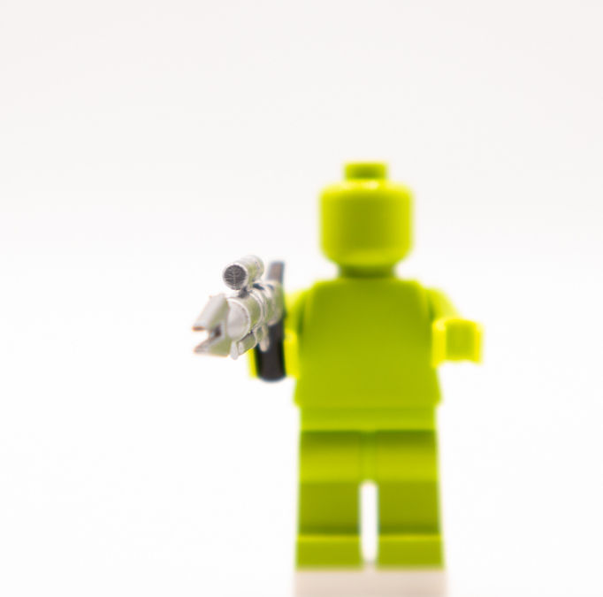 Thumbnail: OVERMOLDED MANDO V2 RIFLE BLASTER for Custom Printed Building Brick Figure!