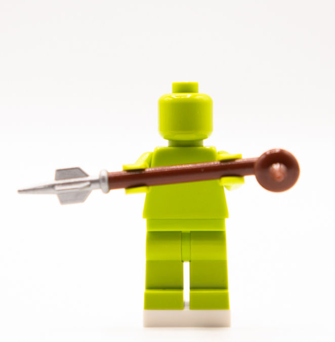 Thumbnail: OVERMOLD GAFFI TRIBESMAN Stick for Custom Printed Building Brick Figure!