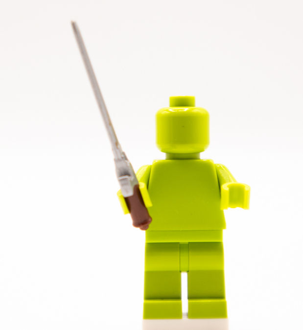 Thumbnail: OVERMOLD SWORD DRAGON SLAYER for Custom Printed Building Brick Figure!