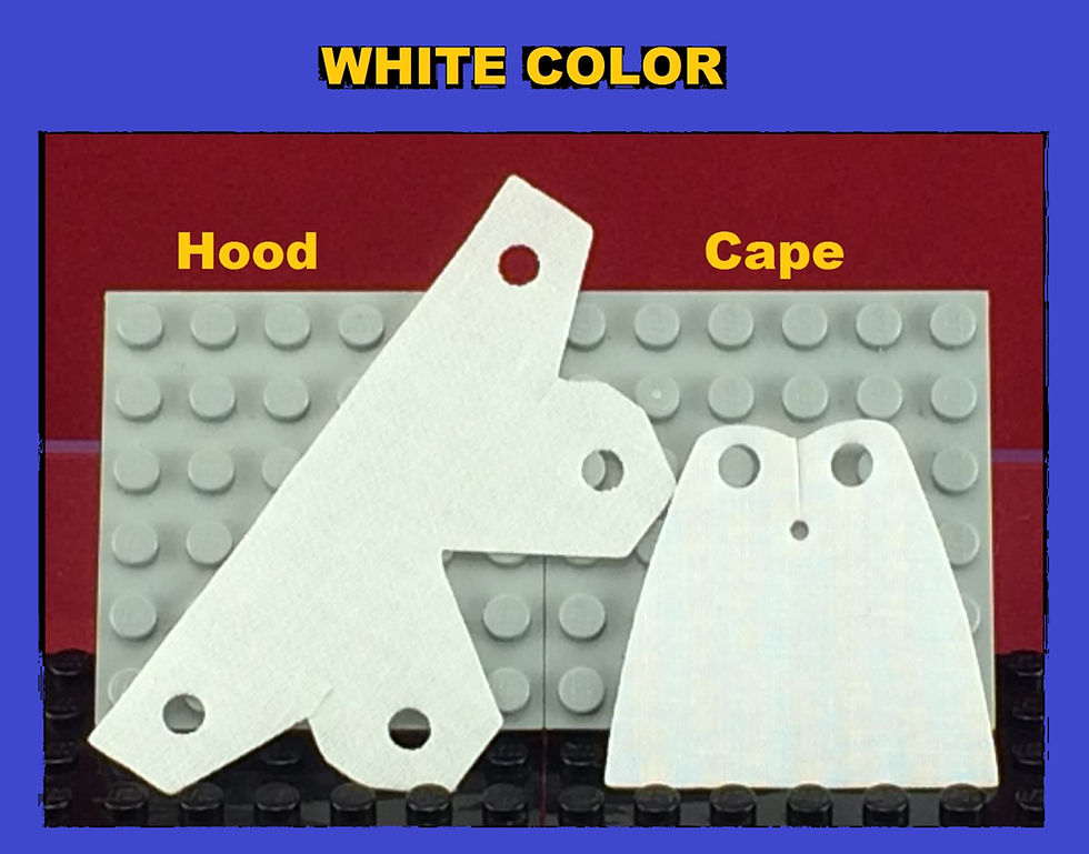 Hood & Cape set WHITE for Minifigs!
