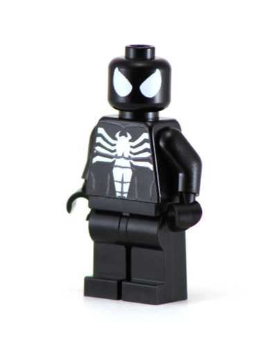 SPIDER FIGHTER BLACK SUIT Custom Printed Building Brick Figure