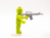 Thumbnail: Lime minifigure holding a custom rifle