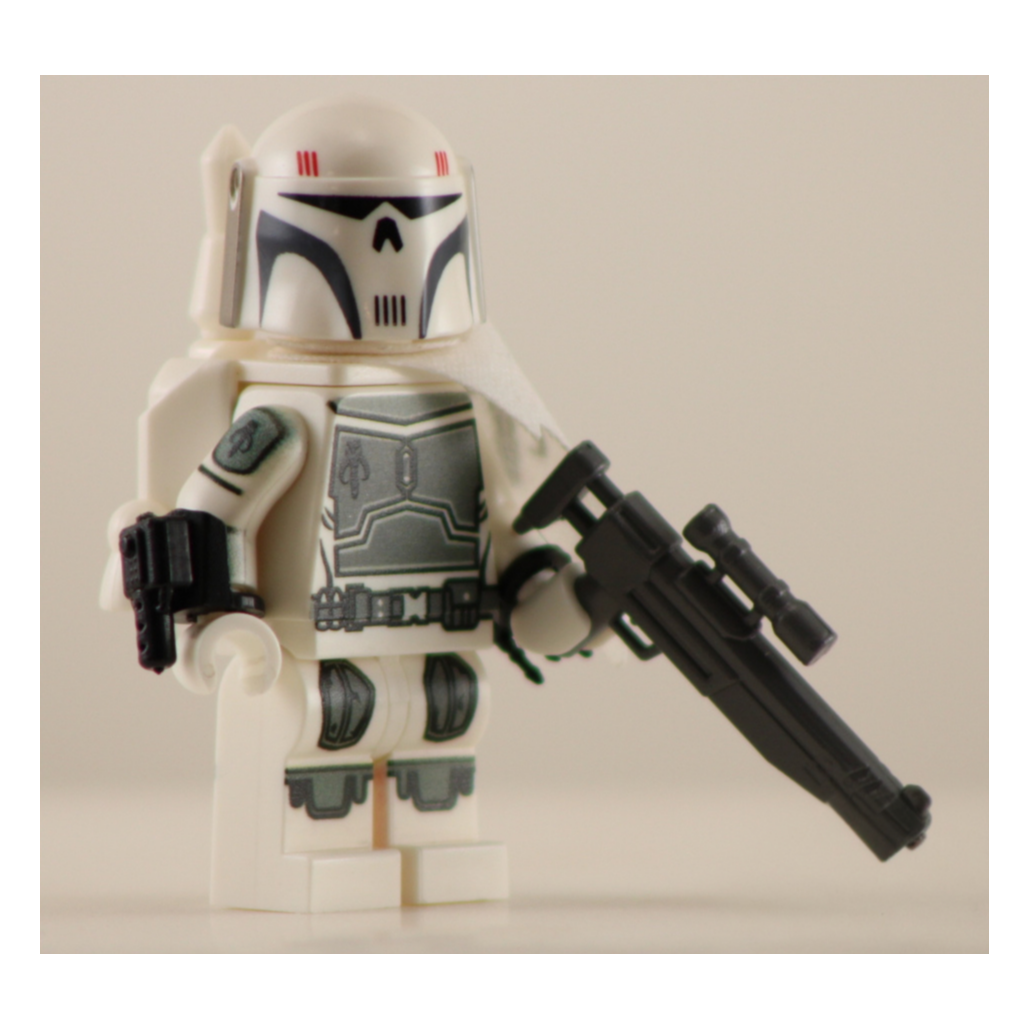 MANDO EXECUTIONER WHITE Custom Printed Building Brick Figure!