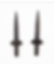 Blood Slasher sword, front and back view, black
