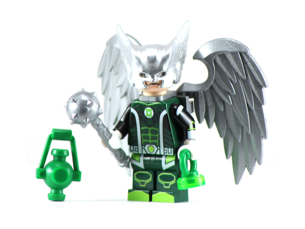 RED FALCON brick figure with wings, mace, and lantern