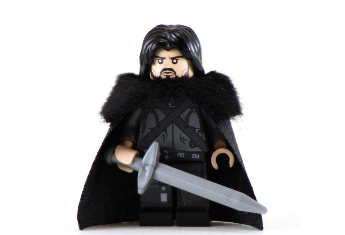 JON THE WHITE WOLF Game of Crown Custom Printed Building Brick Figure!