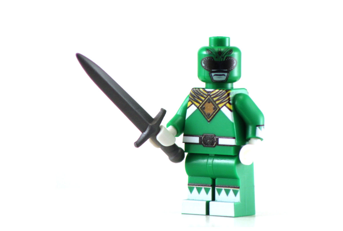 GREEN RANGER Custom Printed Building Brick Figure!