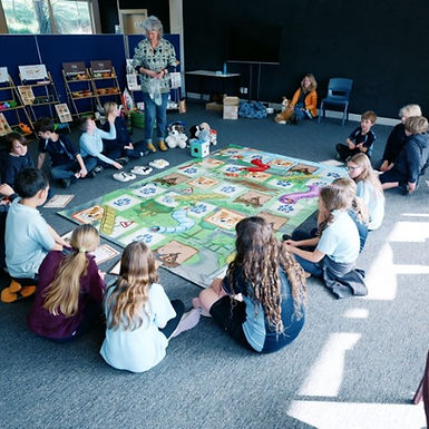Lots of fun with our giant boardgame!