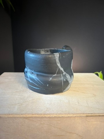 Thumbnail: Unique Black and White splatter mugs