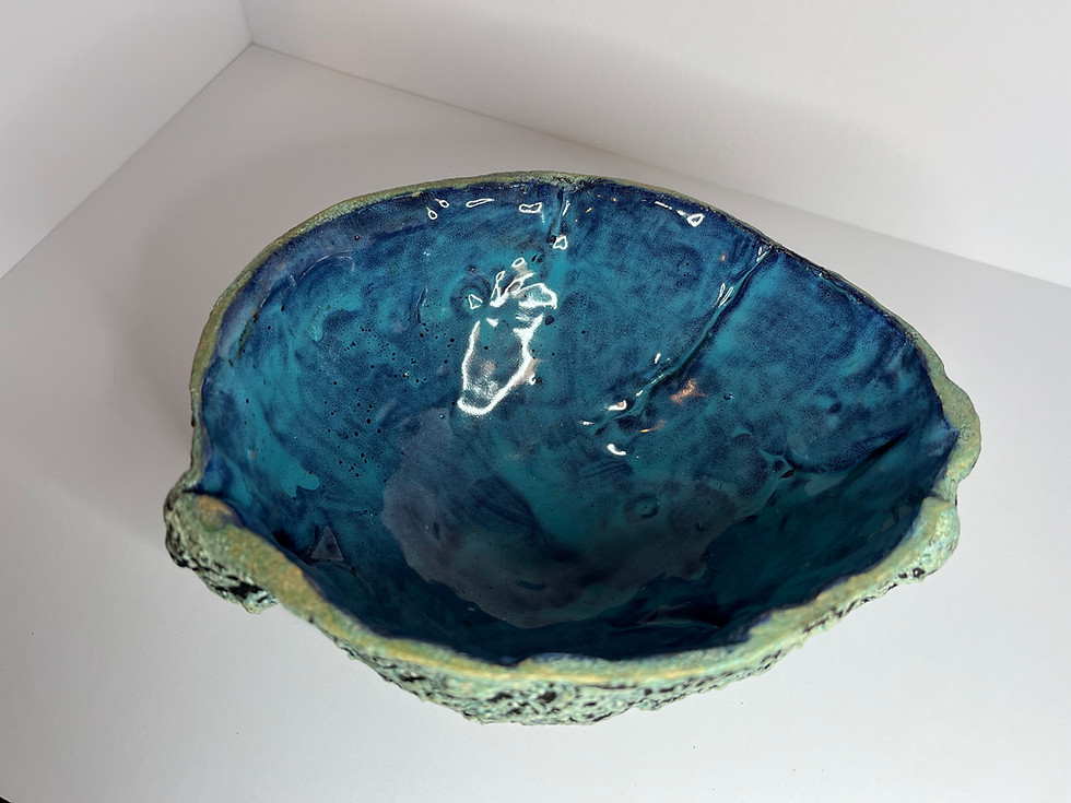Thumbnail: Tropical blue and mint green bowl