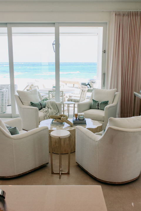 Sitting area in the Baker's Bay condo