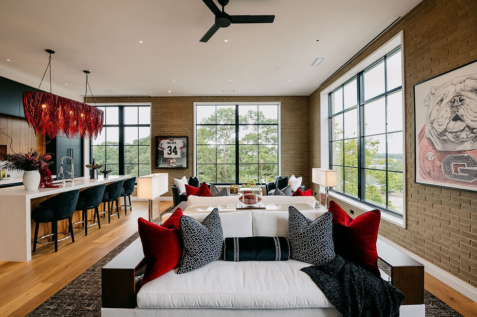 Image of the great room in one of the Athens Game-Day Condos