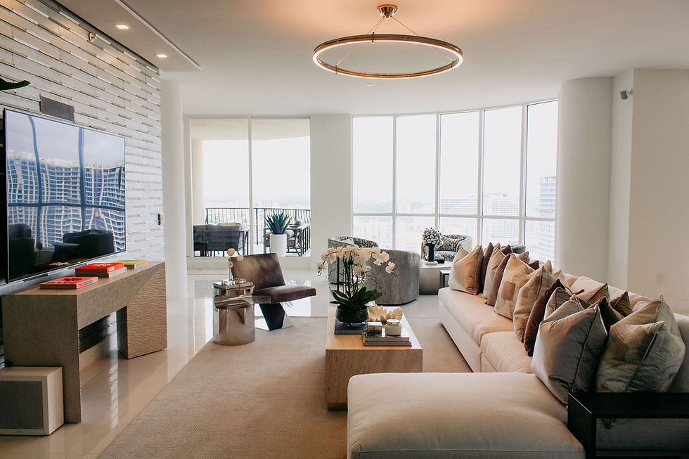 Image of the great room in the Fort Lauderdale Penthouse