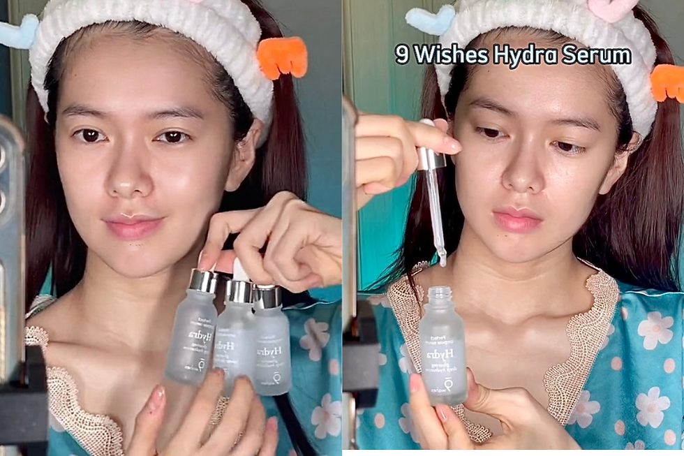 Nuông chiều làn da mỗi ngày cùng tiktoker Yên Đan: Cấp ẩm làn da với 9Wishes