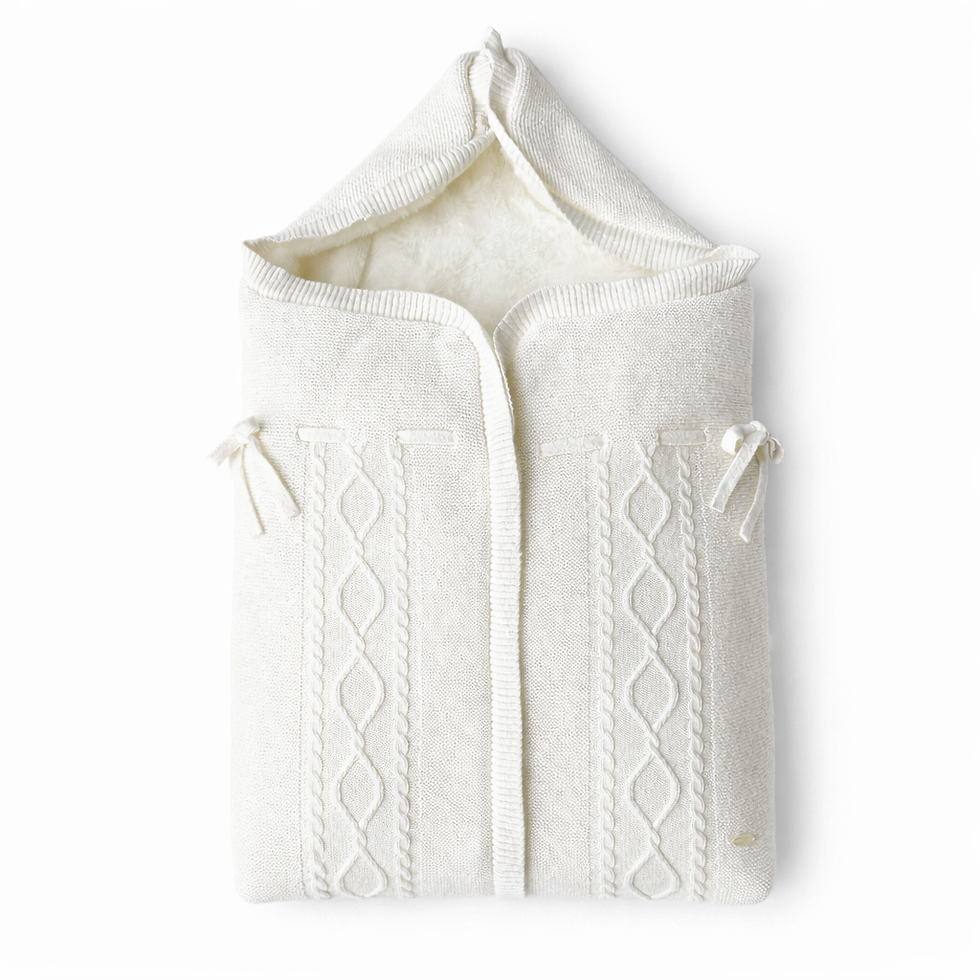 Thumbnail: 9904598 FIRST®Cashmere  Off White knitted angels nest