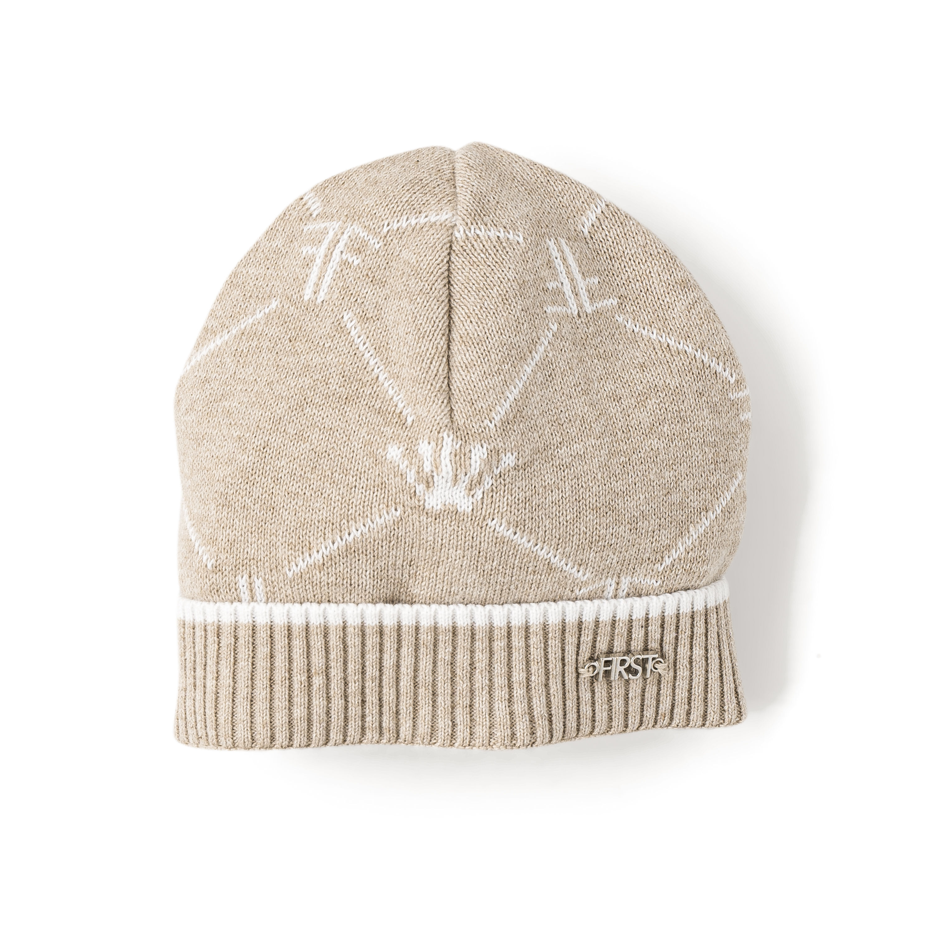 9905024 beige knitted FIRST®SIGNATURE bonnet