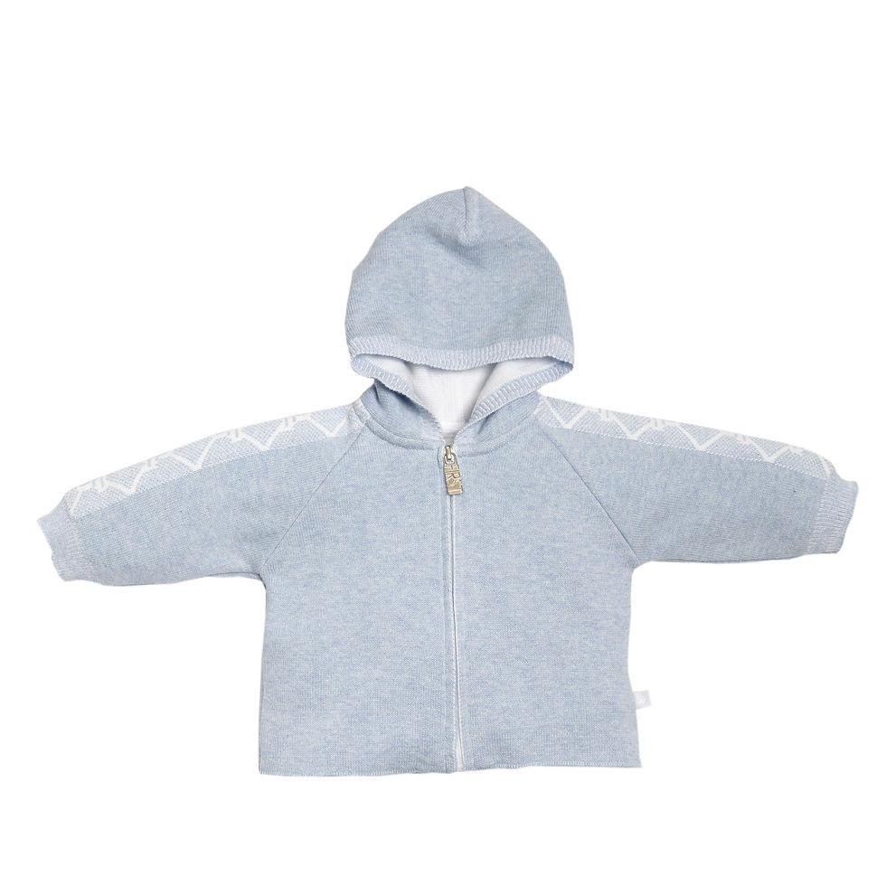 6202032 azzuro knitted FIRST®SIGNATURE hooded jacket