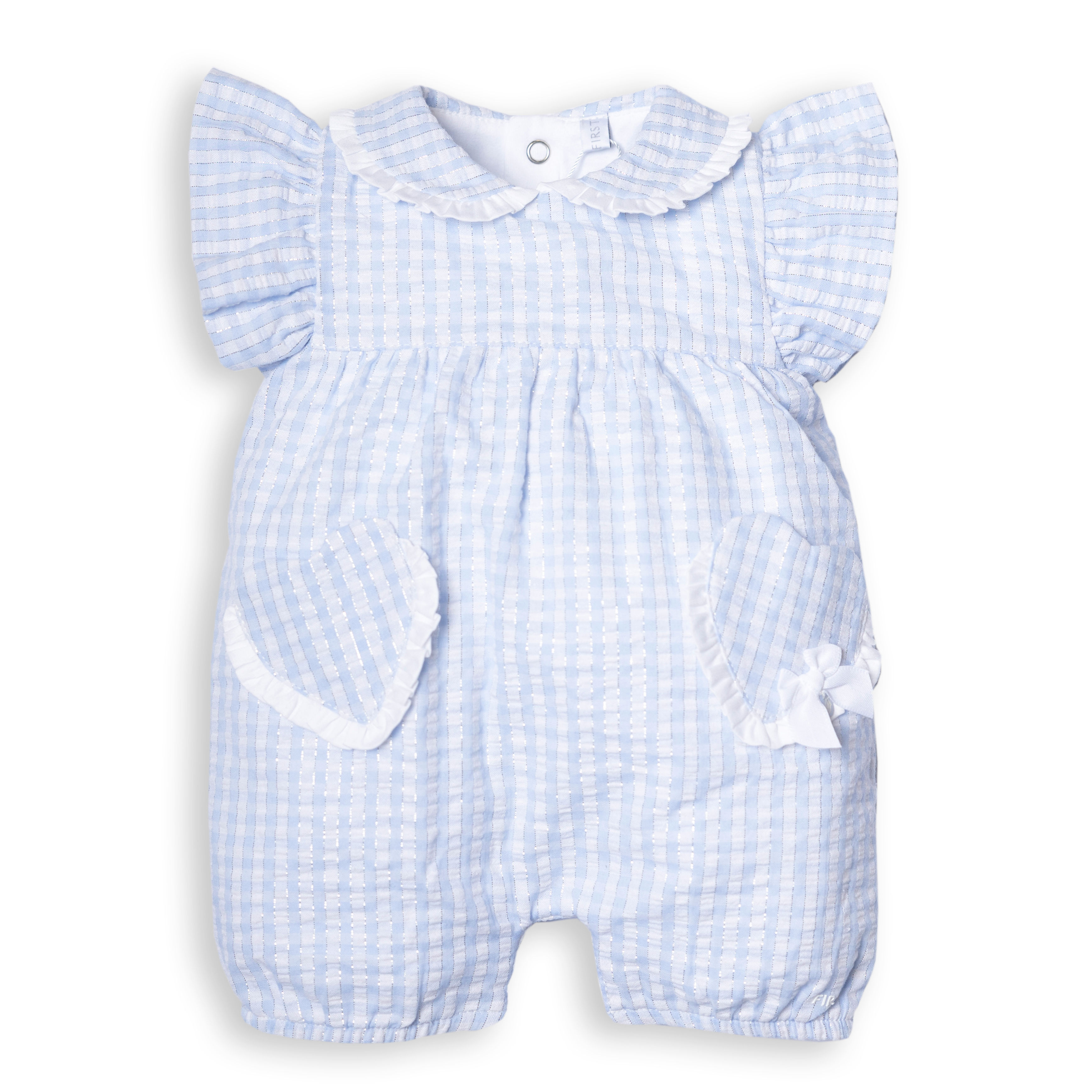 6002908 white/azzuro short rompersuit