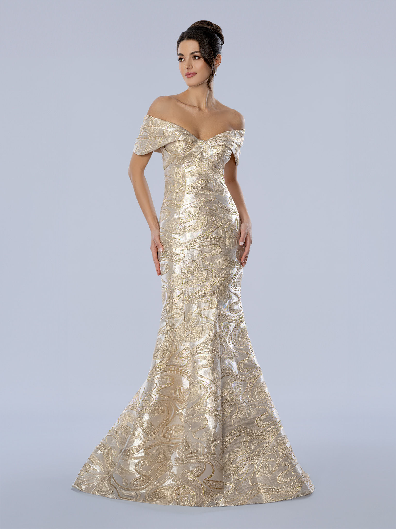Couture  Stunning Jacquard Gown